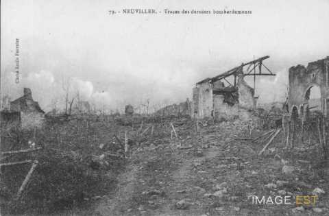 Neuviller-lès-Badonviller en ruines (Meurthe-et-Moselle)